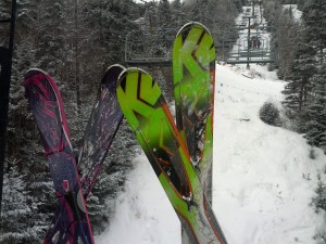 Skis on Lift